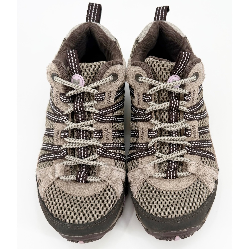 Merrell Women's 6 Trail Hiking Shoes Taupe Brown Pink Y2K Gorpcore Sneakers
